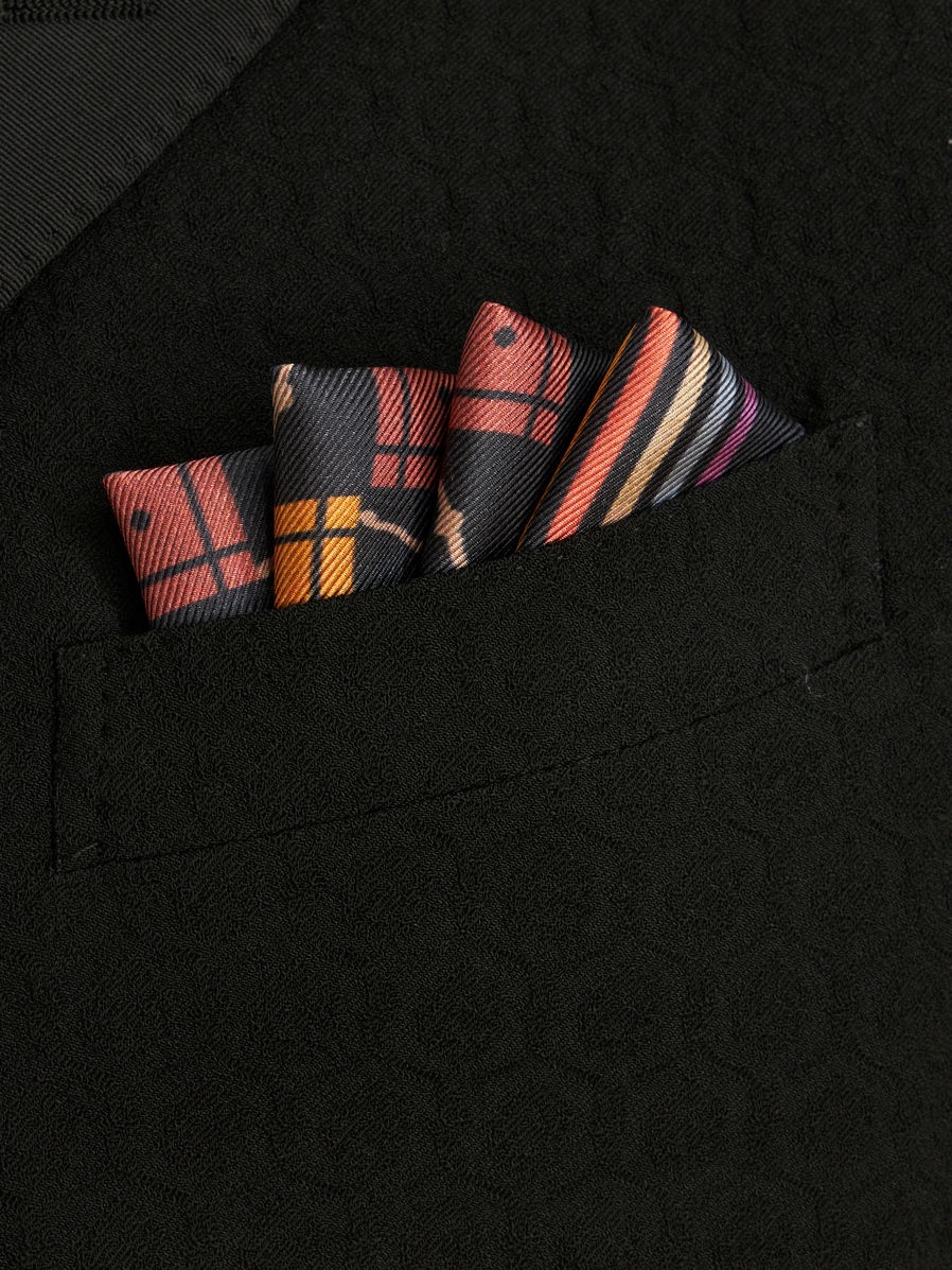 GEOMETRIC PATTERN POCKET SQUARE - 3