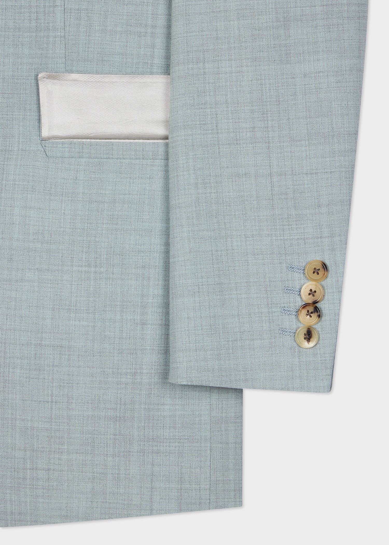 The Kensington - Light Blue Marl Overdyed Stretch-Wool Suit - 4