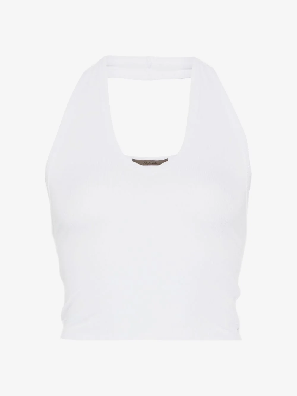 ribbed halterneck top - 1