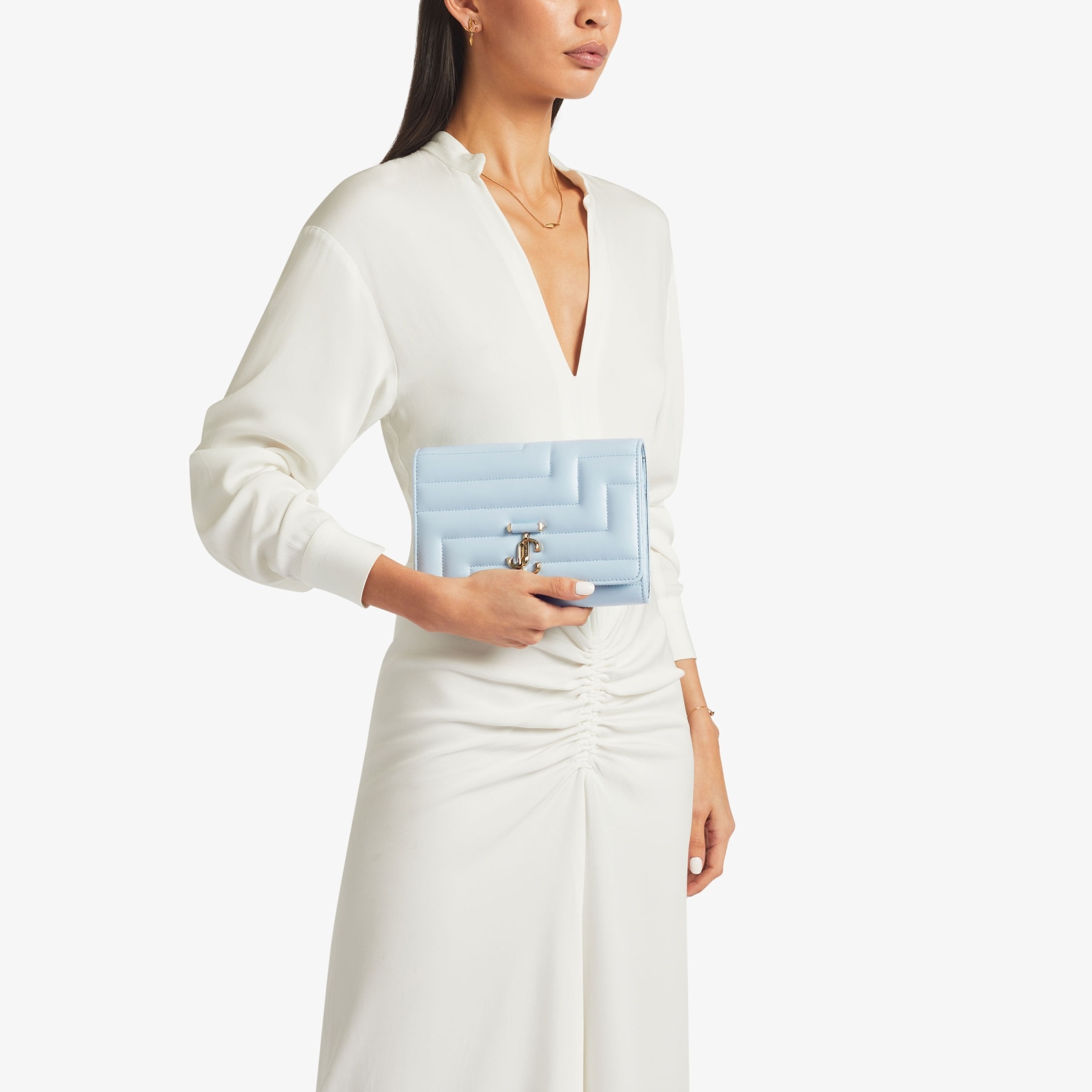 Avenue Clutch
Ice Blue Avenue Nappa Leather Clutch Bag - 2