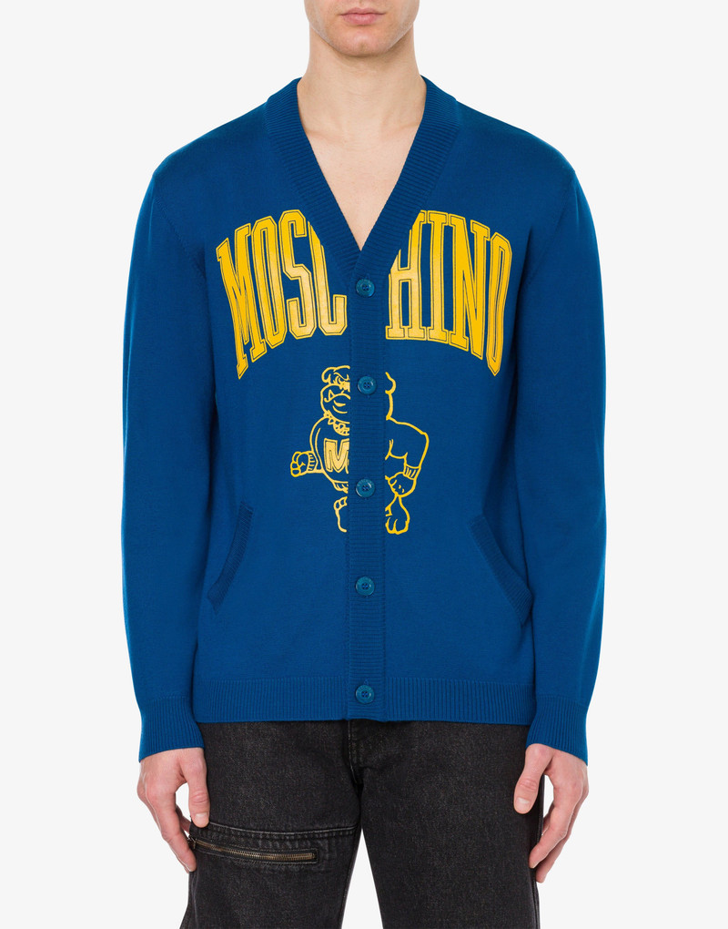 Moschino MOSCHINO VARSITY WOOL CARDIGAN outlook