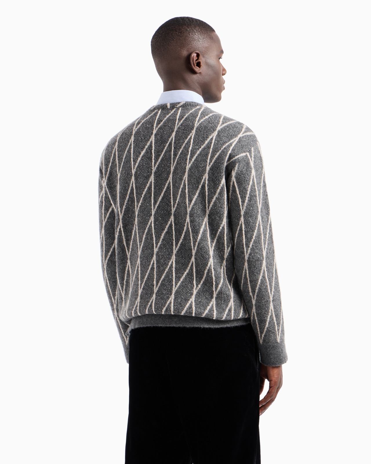 Cashmere-blend jacquard crew-neck jumper - 3