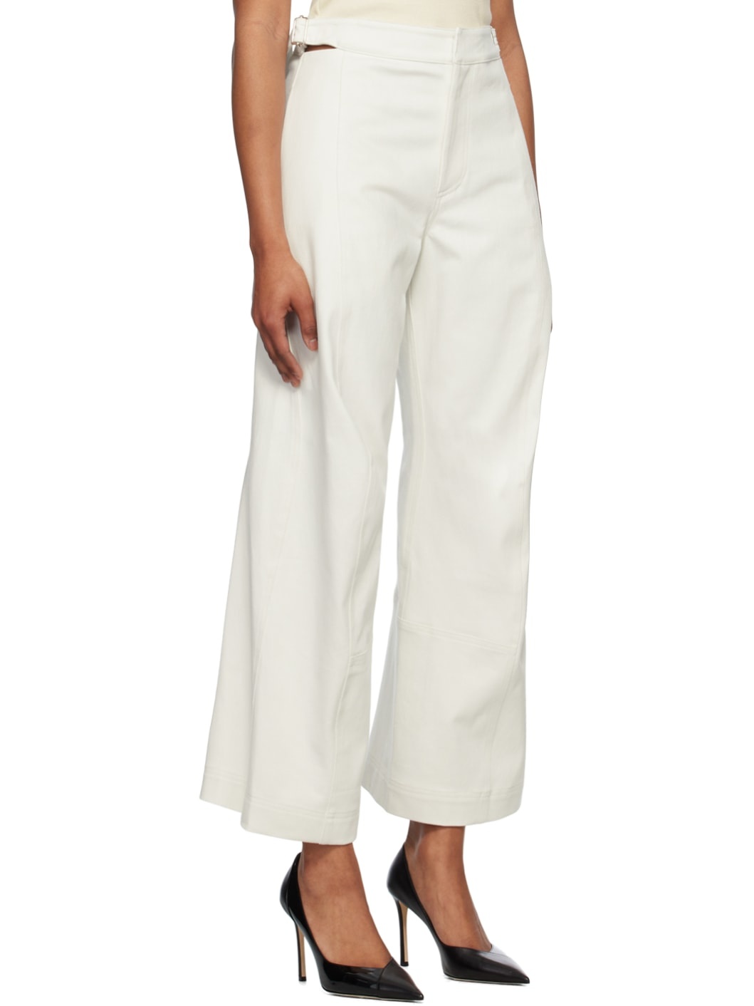 Off-White Bent Knee Denim Trousers - 2