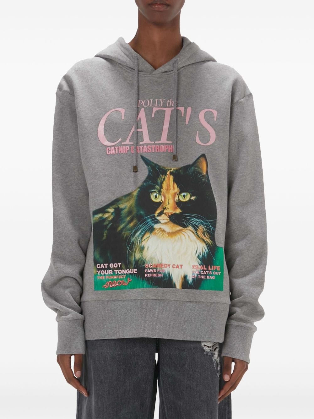 graphic-print organic cotton hoodie - 3