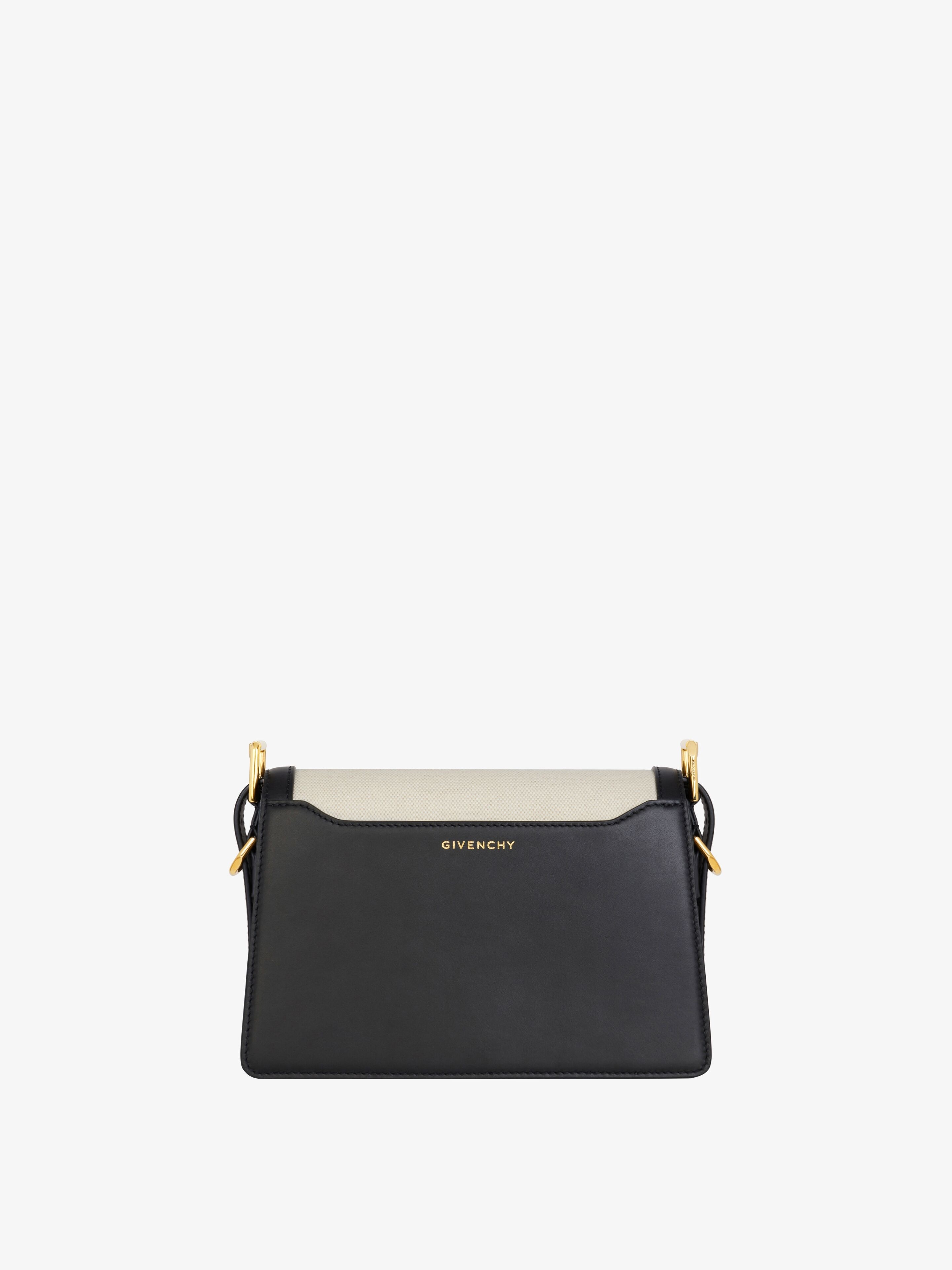 MEDIUM 4G CROSSBODY BAG IN GRAINED LEATHER AND CANVAS - 5