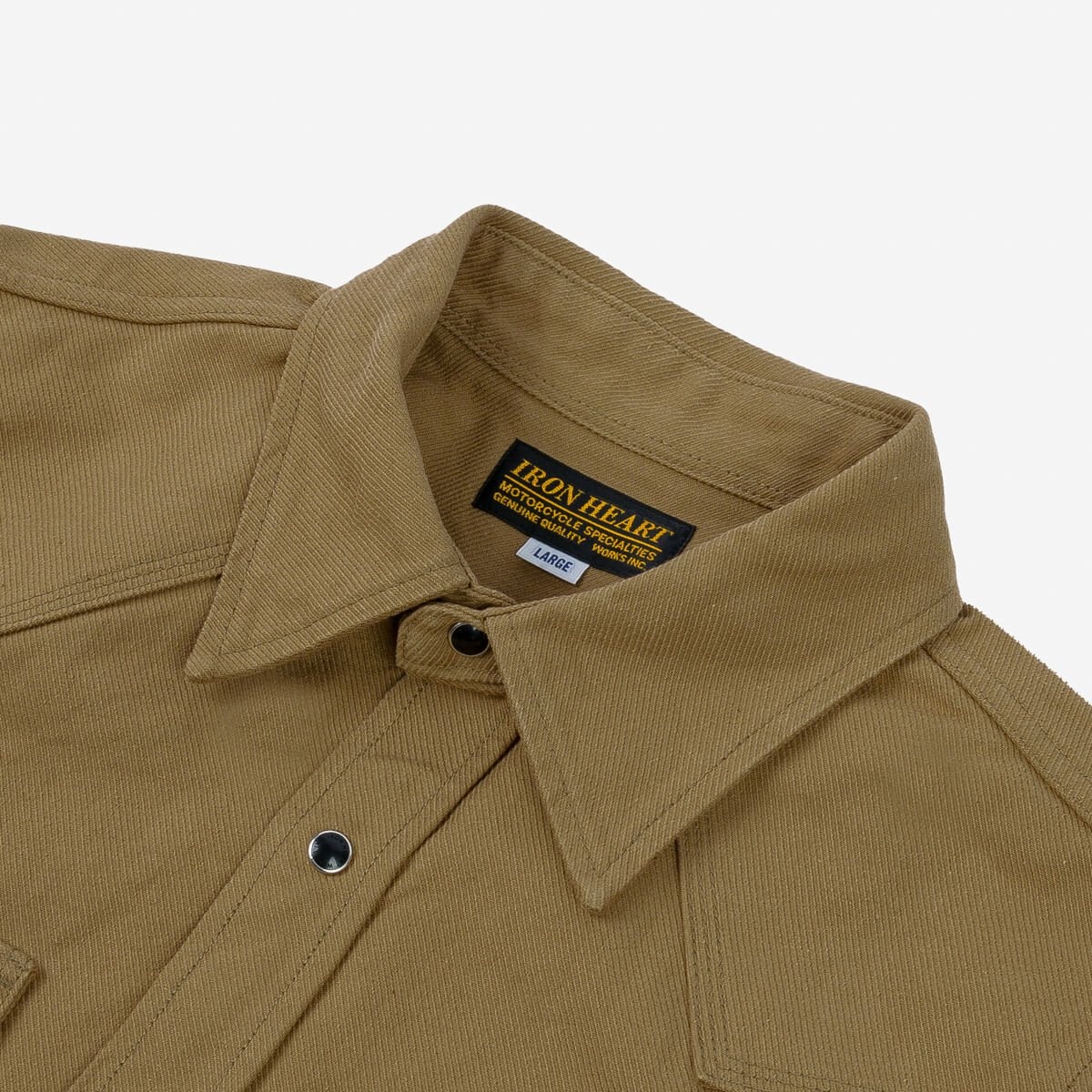 IHSH-235-BRN 13oz Military Serge Western Shirt - Brown - 5