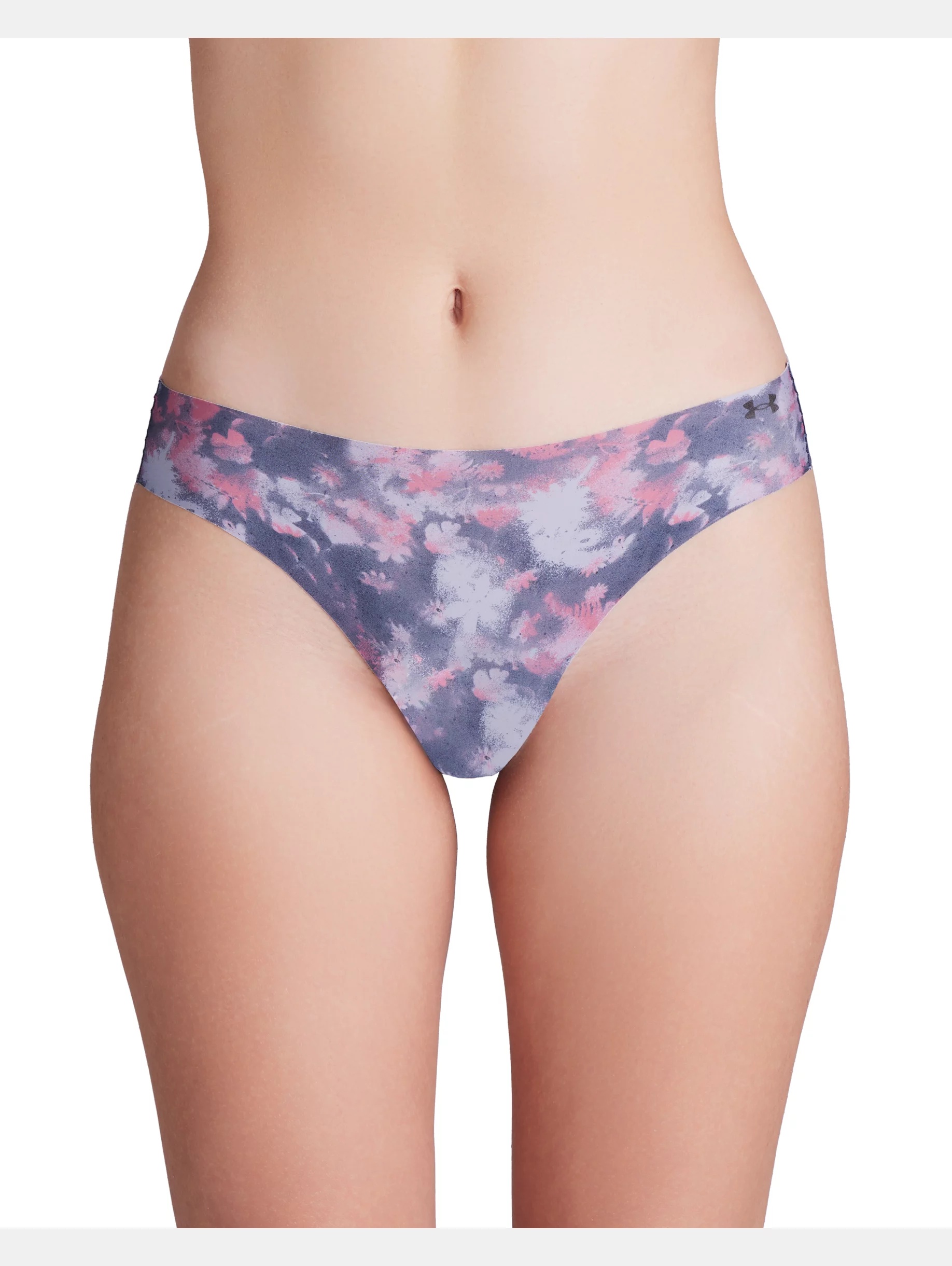 Women's UA Pure Stretch 3-Pack Printed No Show Thong - 1