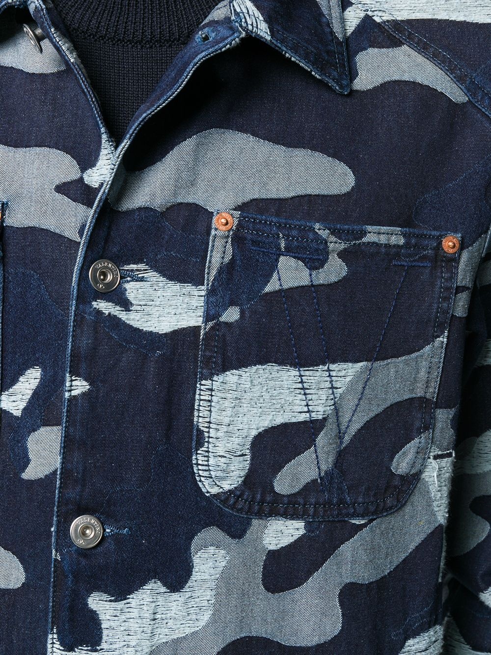 camouflage denim jacket  - 5