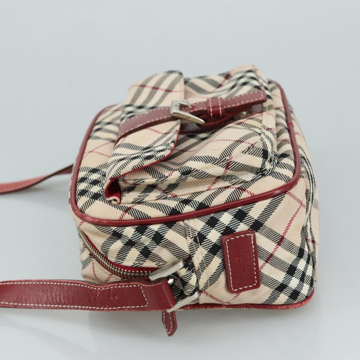 Burberry Nova Check Blue Label Shoulder Bag Nylon Beige Silver - 5