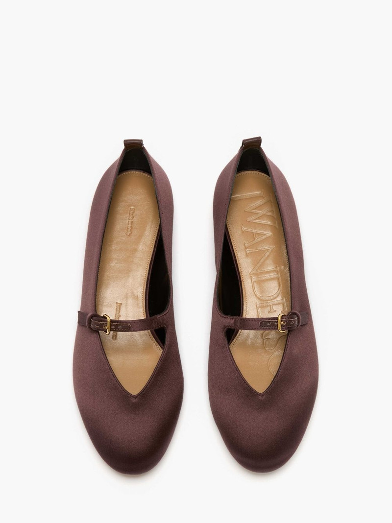 SATIN BALLERINAS WITH STRAP 4