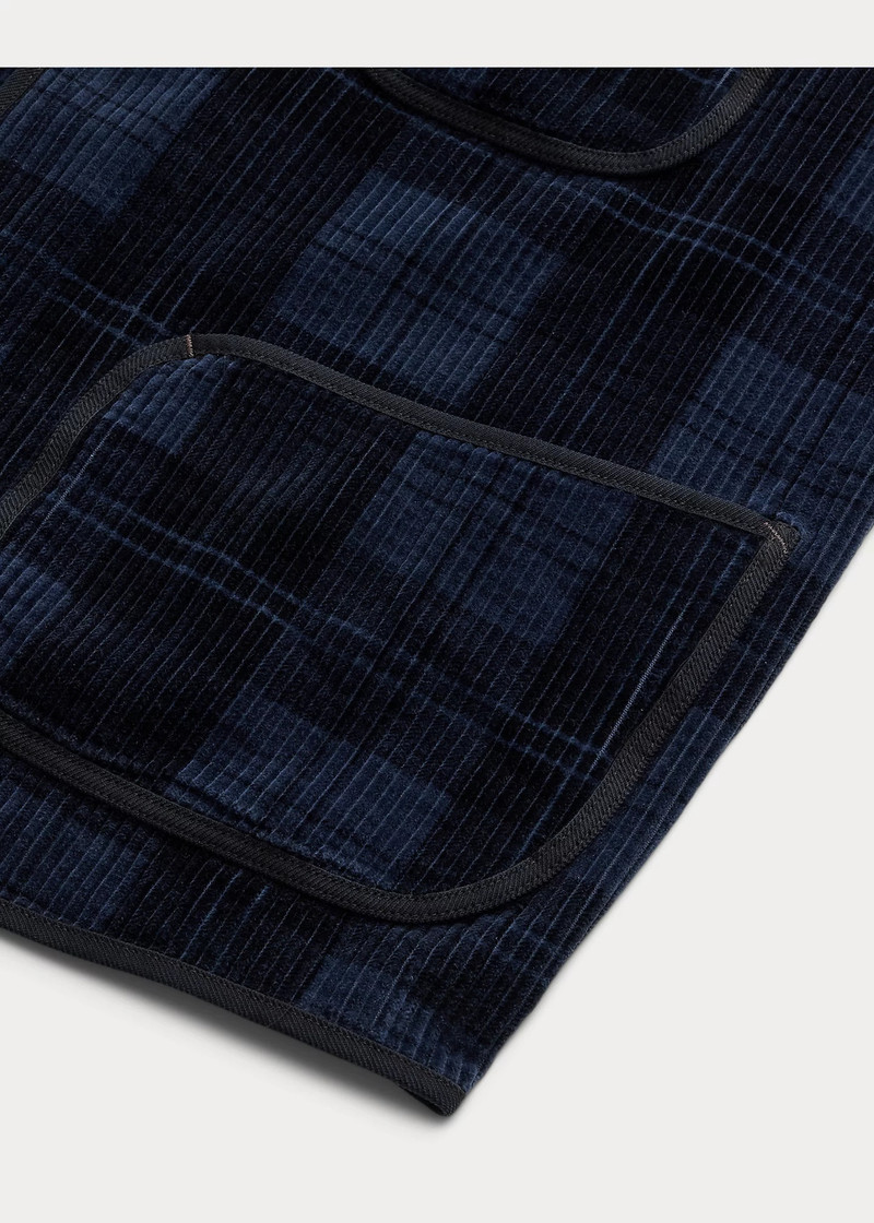 Plaid-Print Corduroy Jacket 4