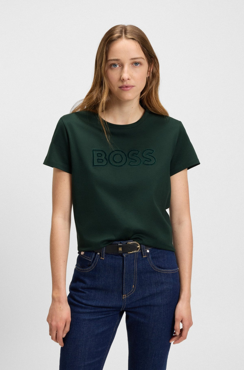 MERCERIZED-COTTON T-SHIRT WITH LOGO DETAIL 2