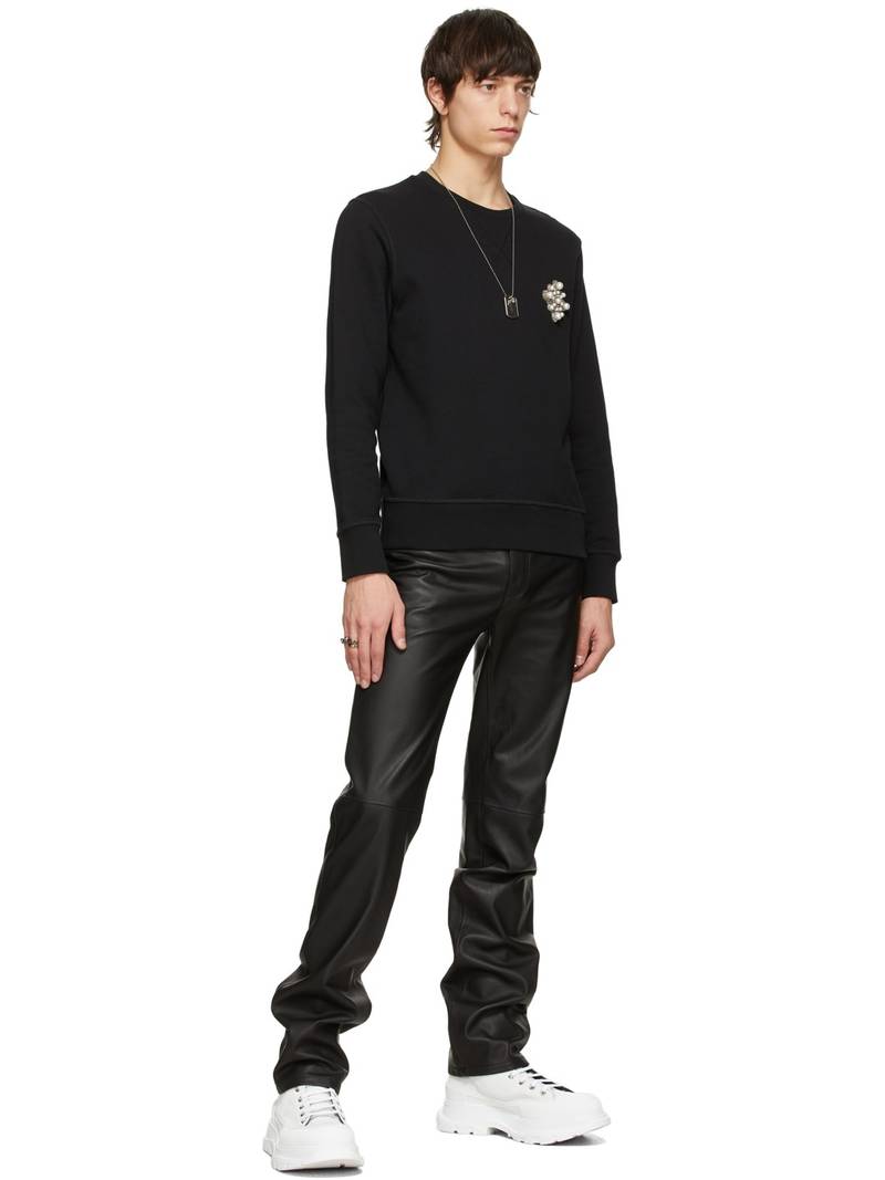 Alexander McQueen White Suede Tread Slick Sneakers outlook