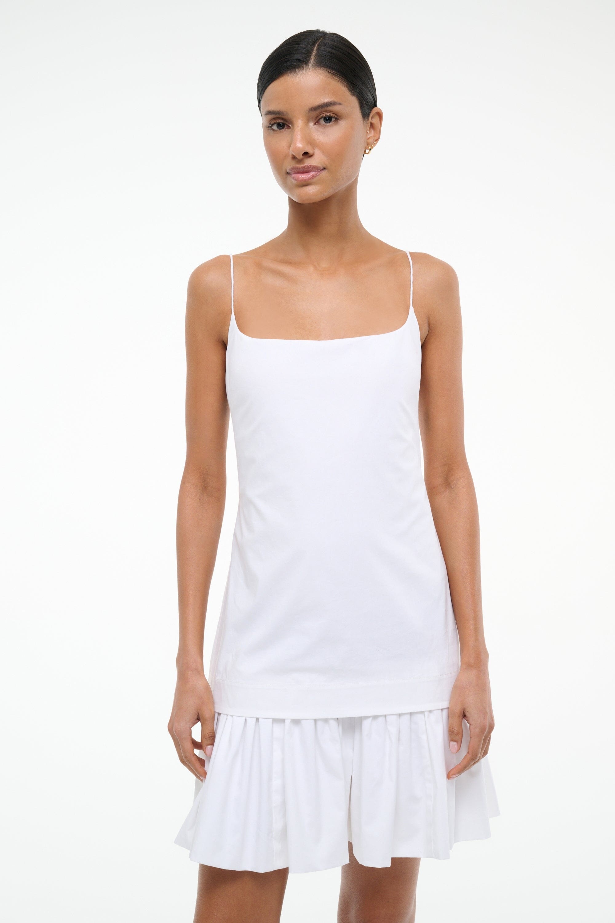 STAUD ARI MINI DRESS WHITE - 3