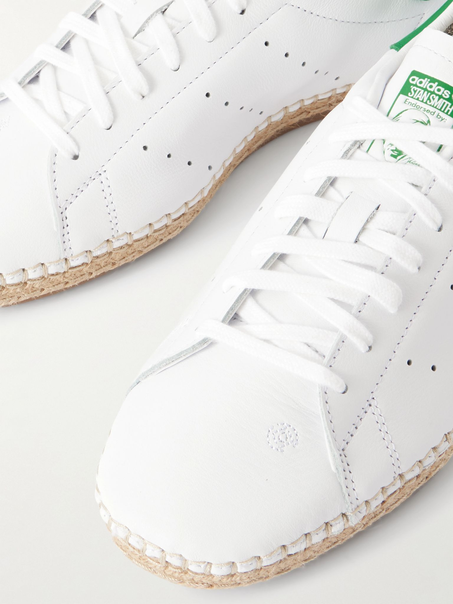 + CLOT Stan Smith Perforated Leather Sneakers White - 4