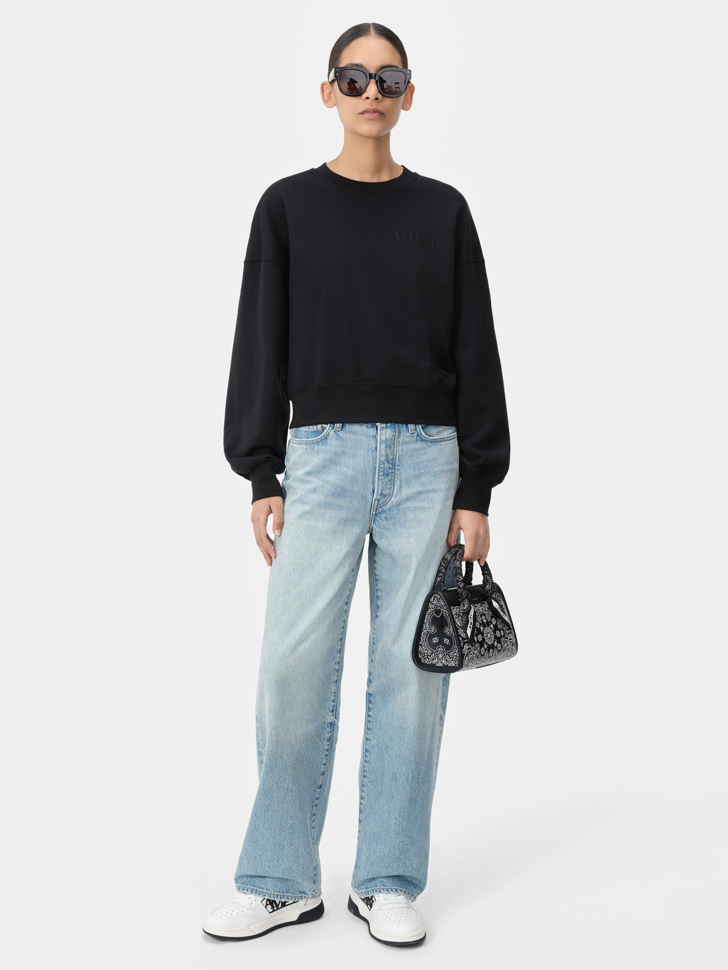 WOMEN'S AMIRI EMBROIDERED CREW - 3