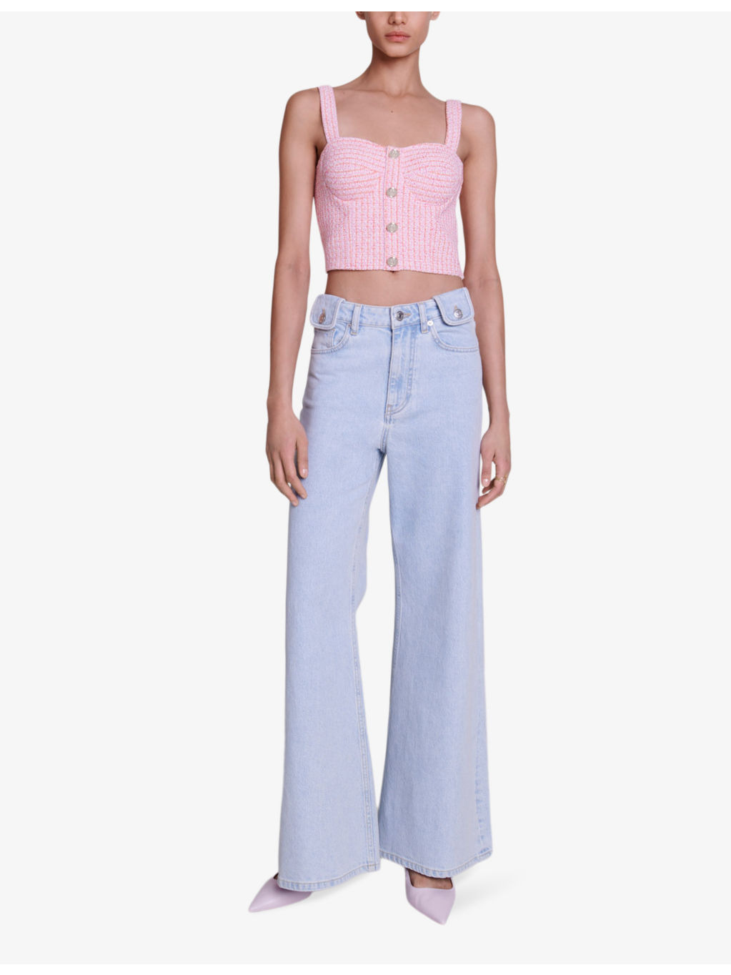 Wide-leg high-rise stretch-denim jeans - 2