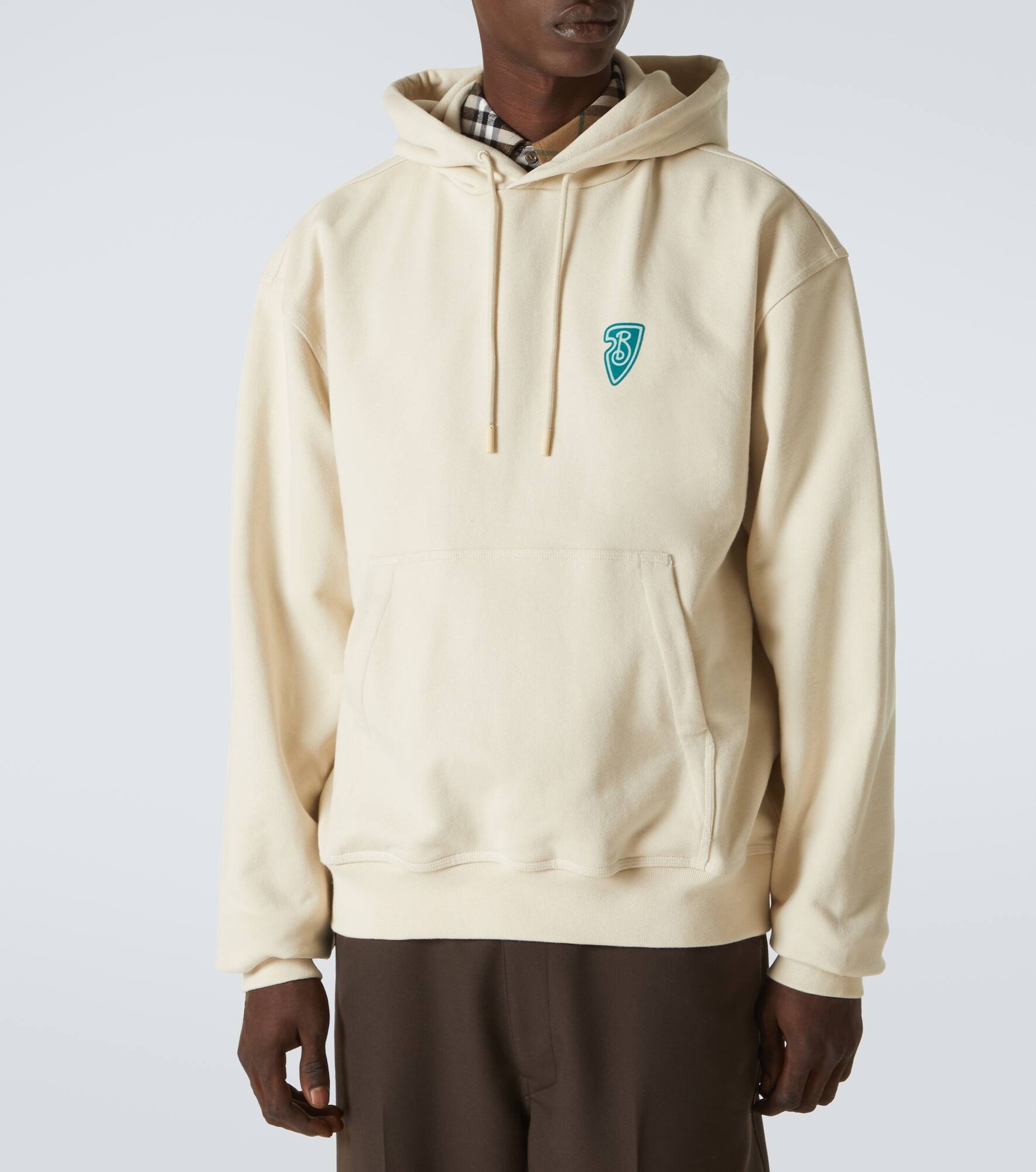 Logo cotton hoodie - 3