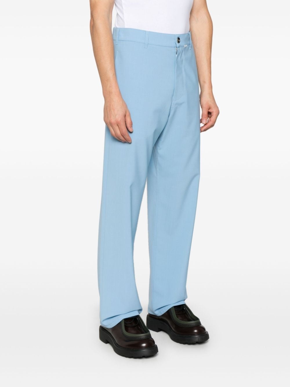 Mending-logo straight-leg trousers - 3