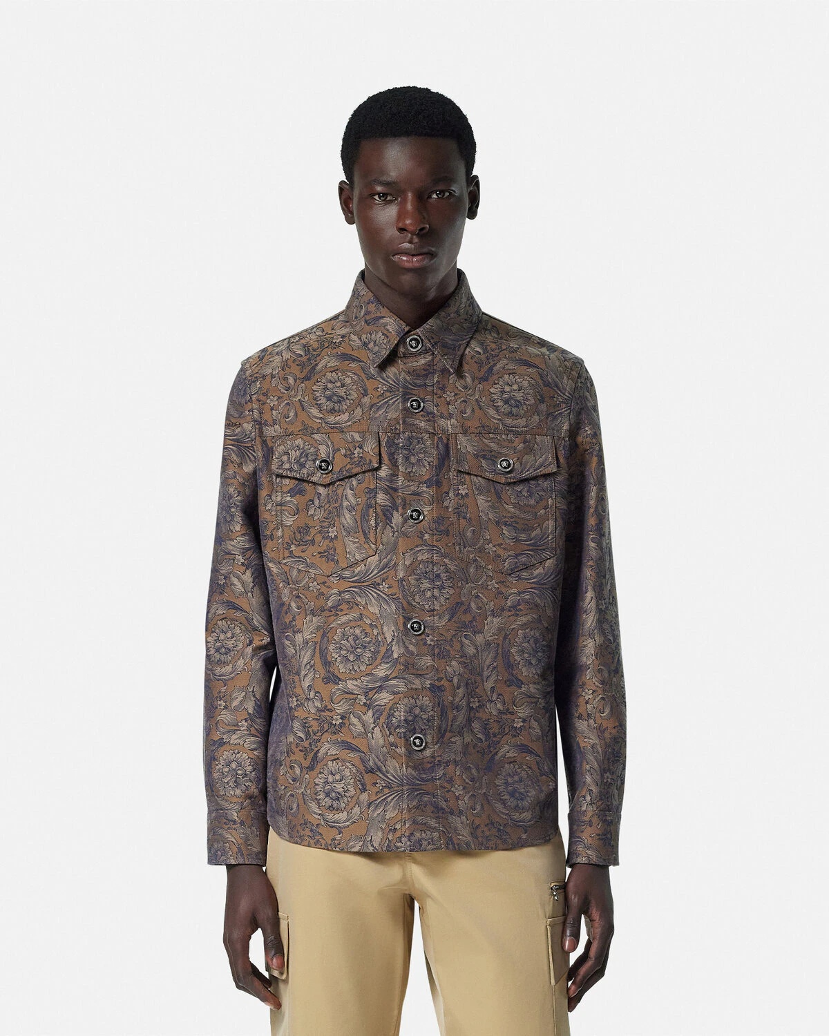 Barocco Jacquard Overshirt - 4