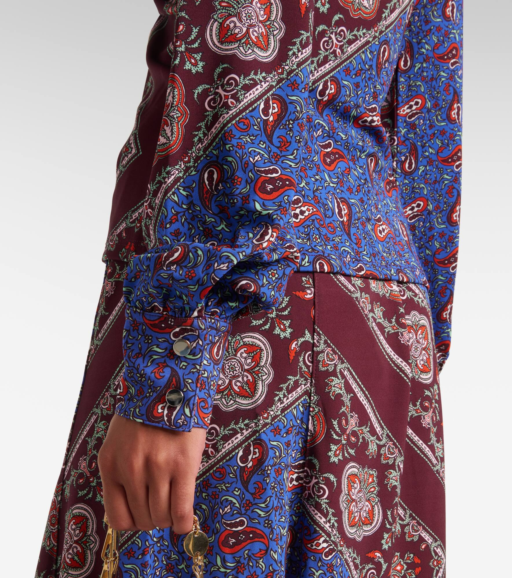Gathered paisley printed shirt - 5