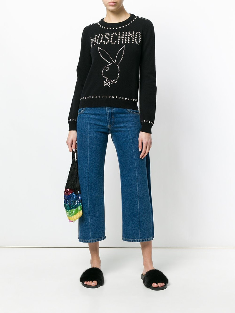 Moschino playboy bunny studded jumper outlook