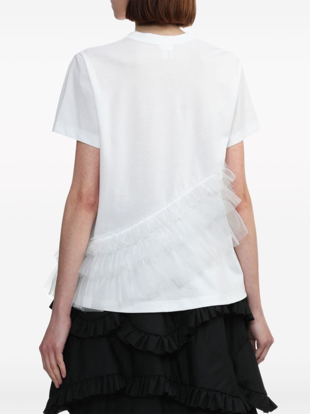 ruffled cotton T-shirt - 4