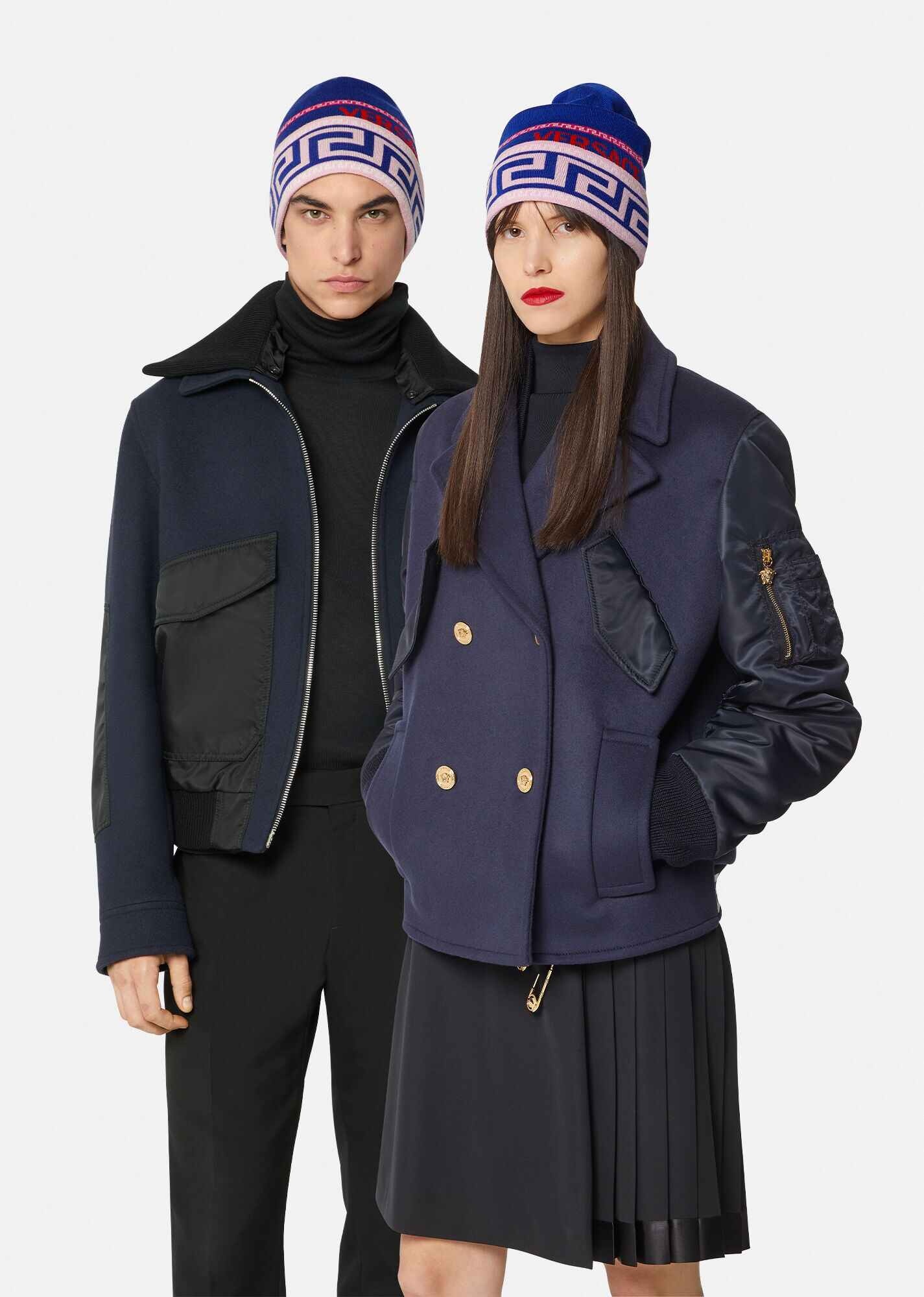 Greca Wool Jacquard Cap - 2