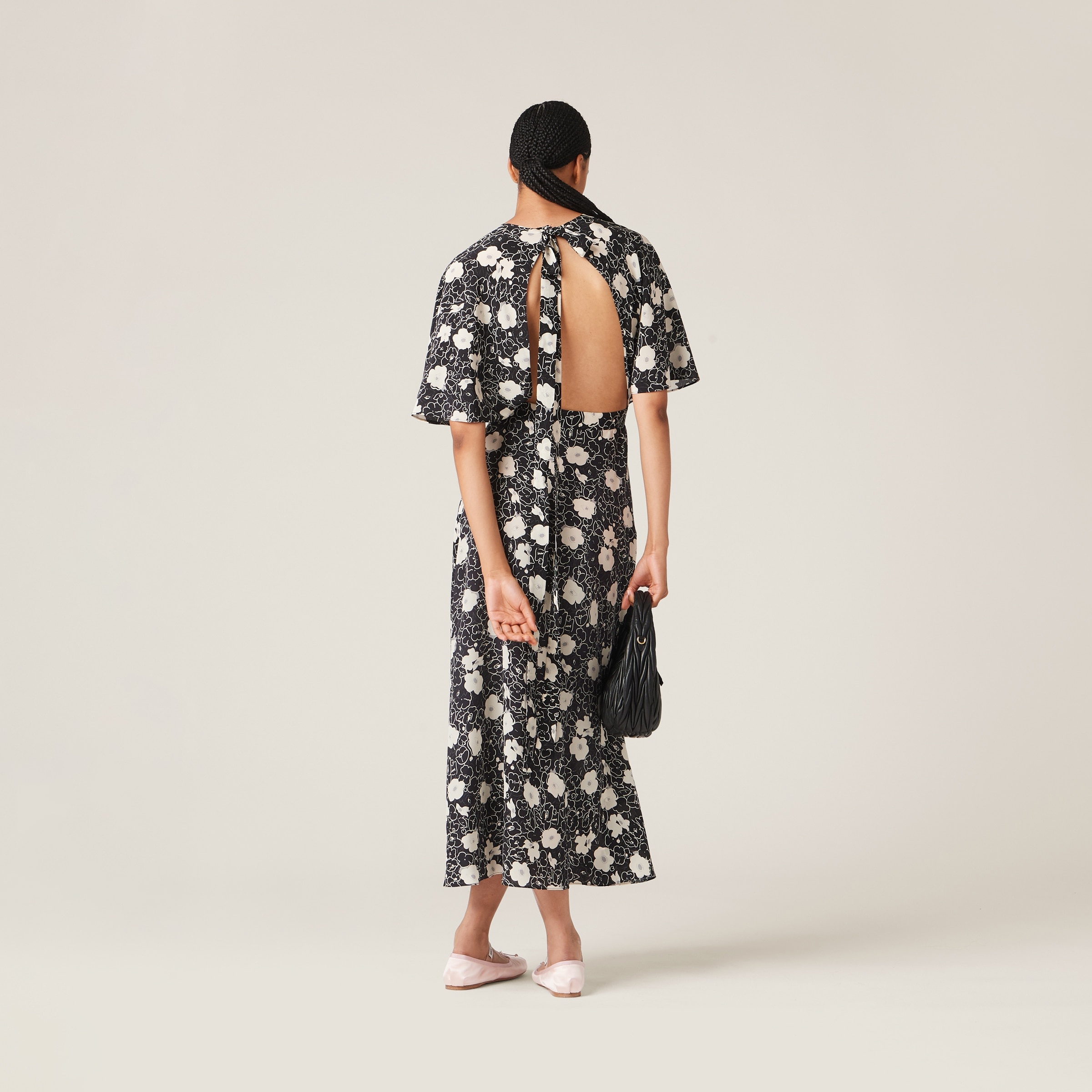 Crepe de chine long dress - 3