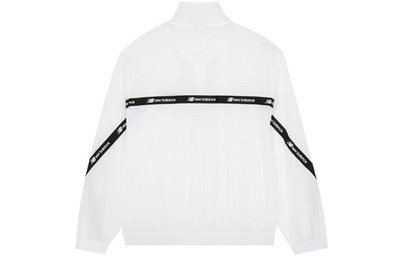 New Balance New Balance Logo Full-Zip Woven Jacket 'White Black' AMJ22350-WT outlook