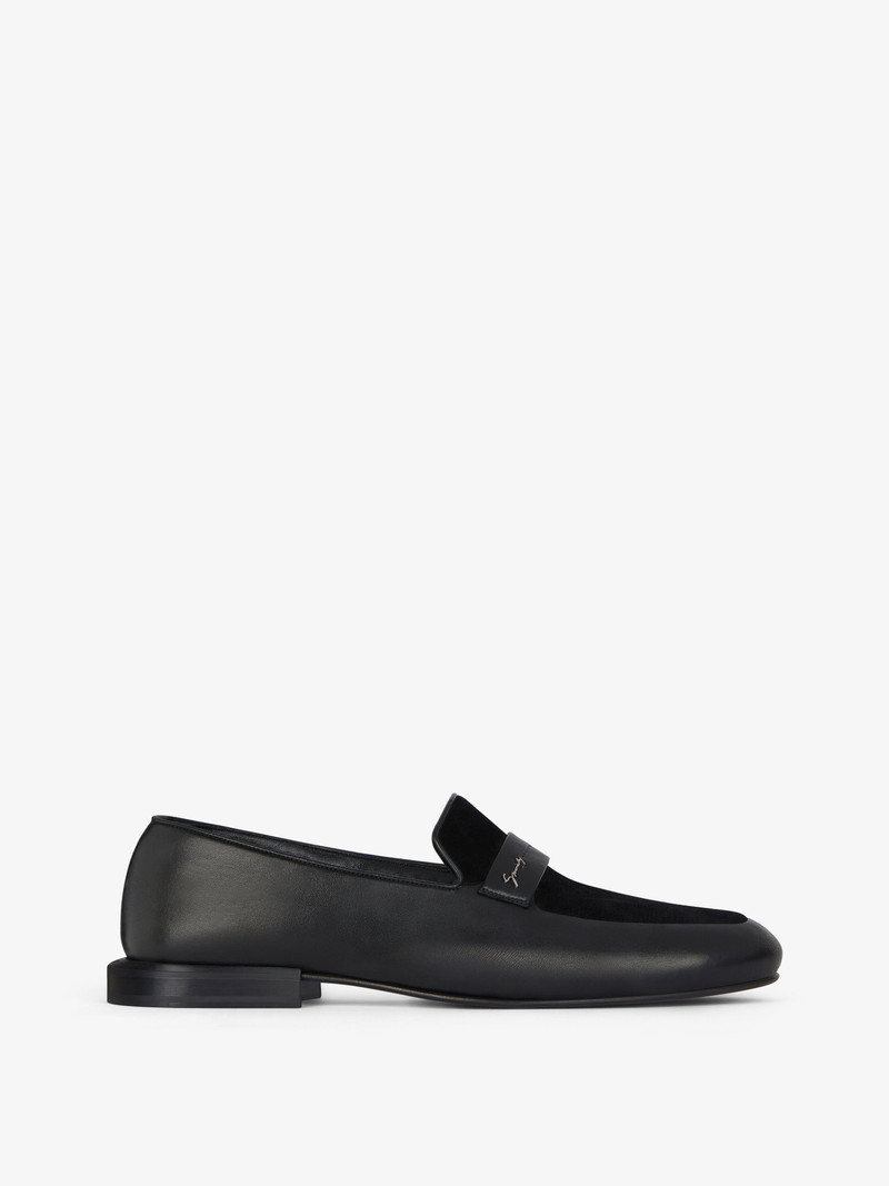 LOAFERS IN LEATHER AND SUEDE - 1