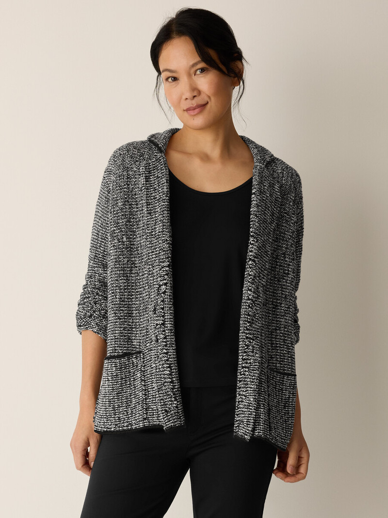 EILEEN FISHER Peruvian Cotton Cloud Notch Collar Jacket outlook