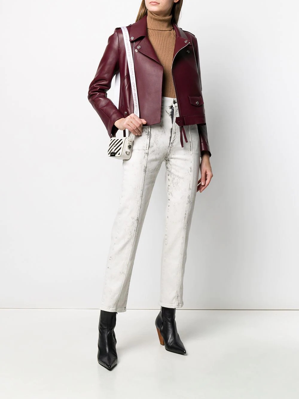 zip-through biker jacket - 2