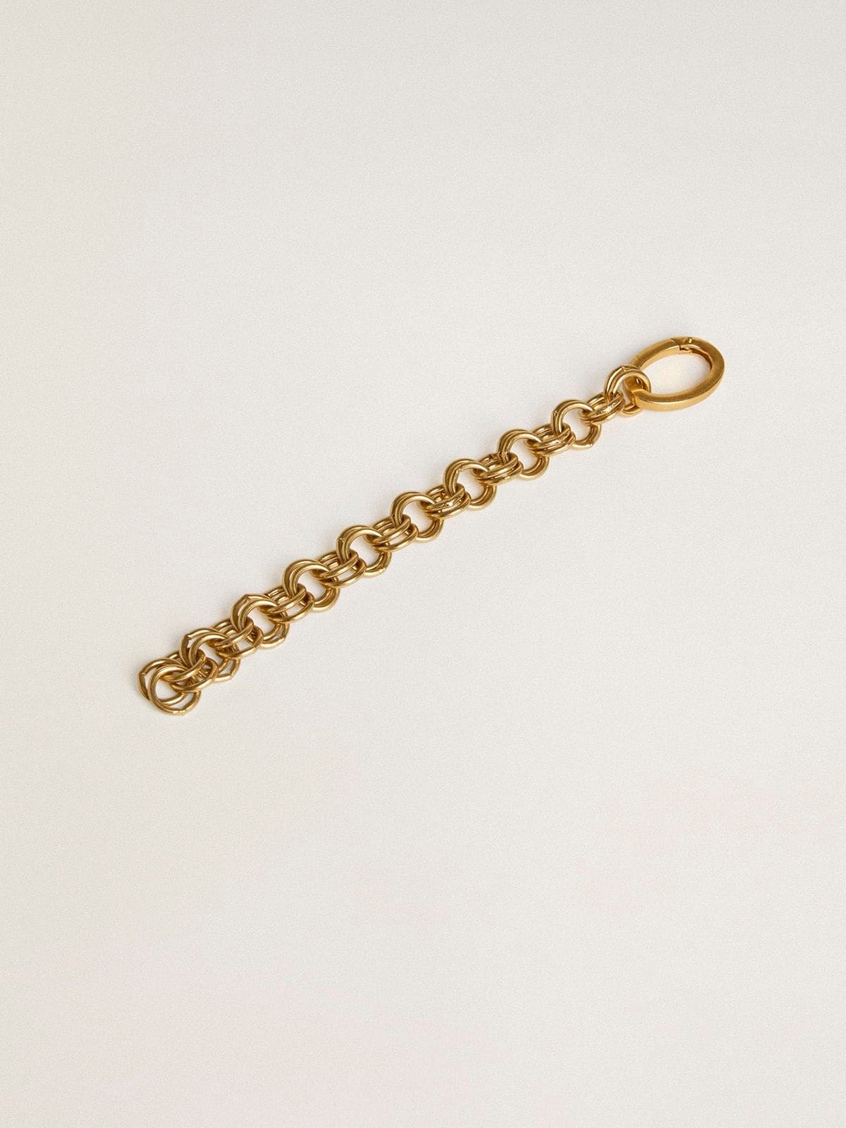 Antique gold-colored brass charm in the shape of a chain - 2