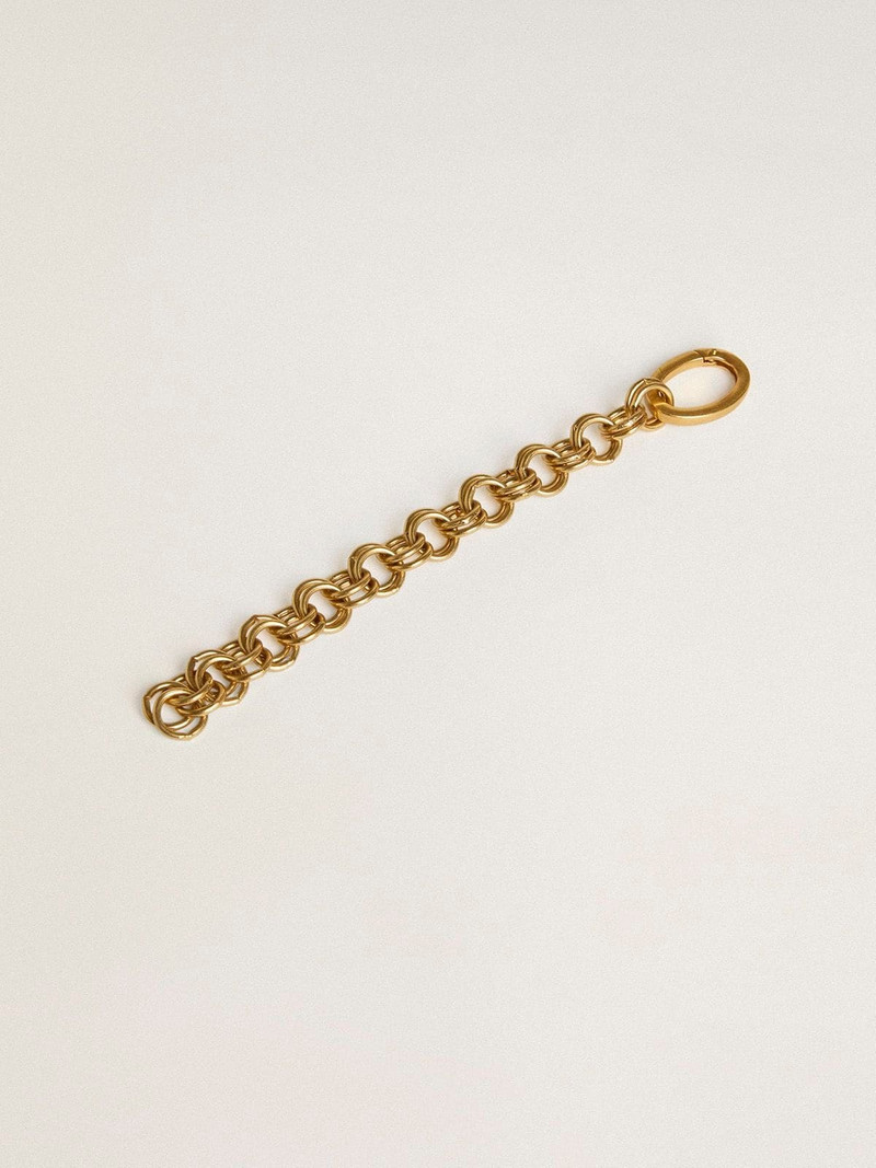 Golden Goose Antique gold-colored brass charm in the shape of a chain outlook