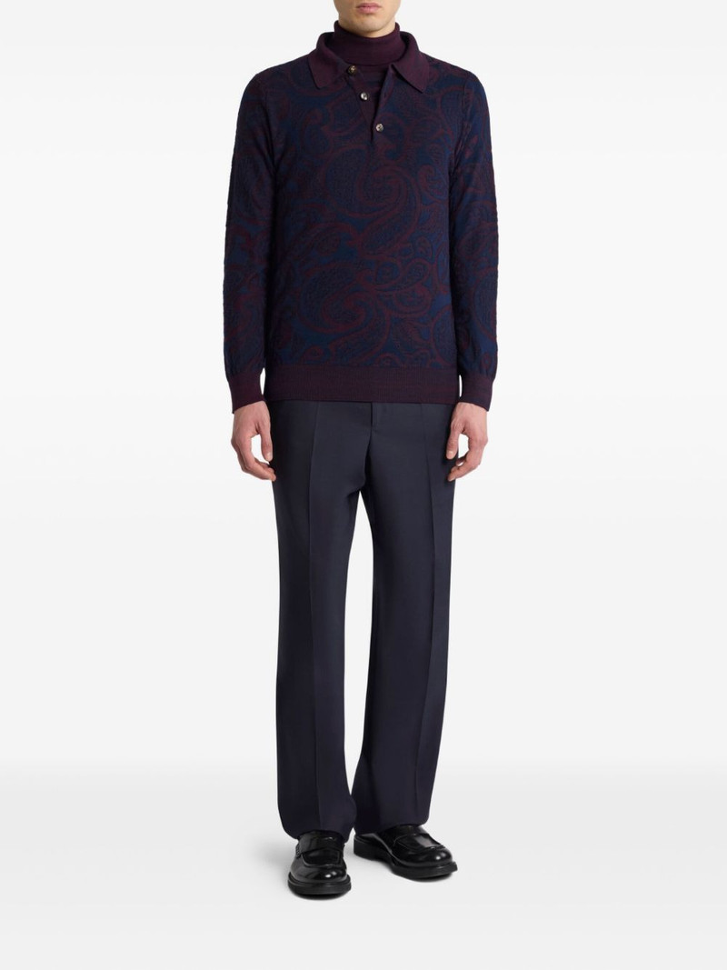 Etro paisley jacquard turtleneck sweater outlook