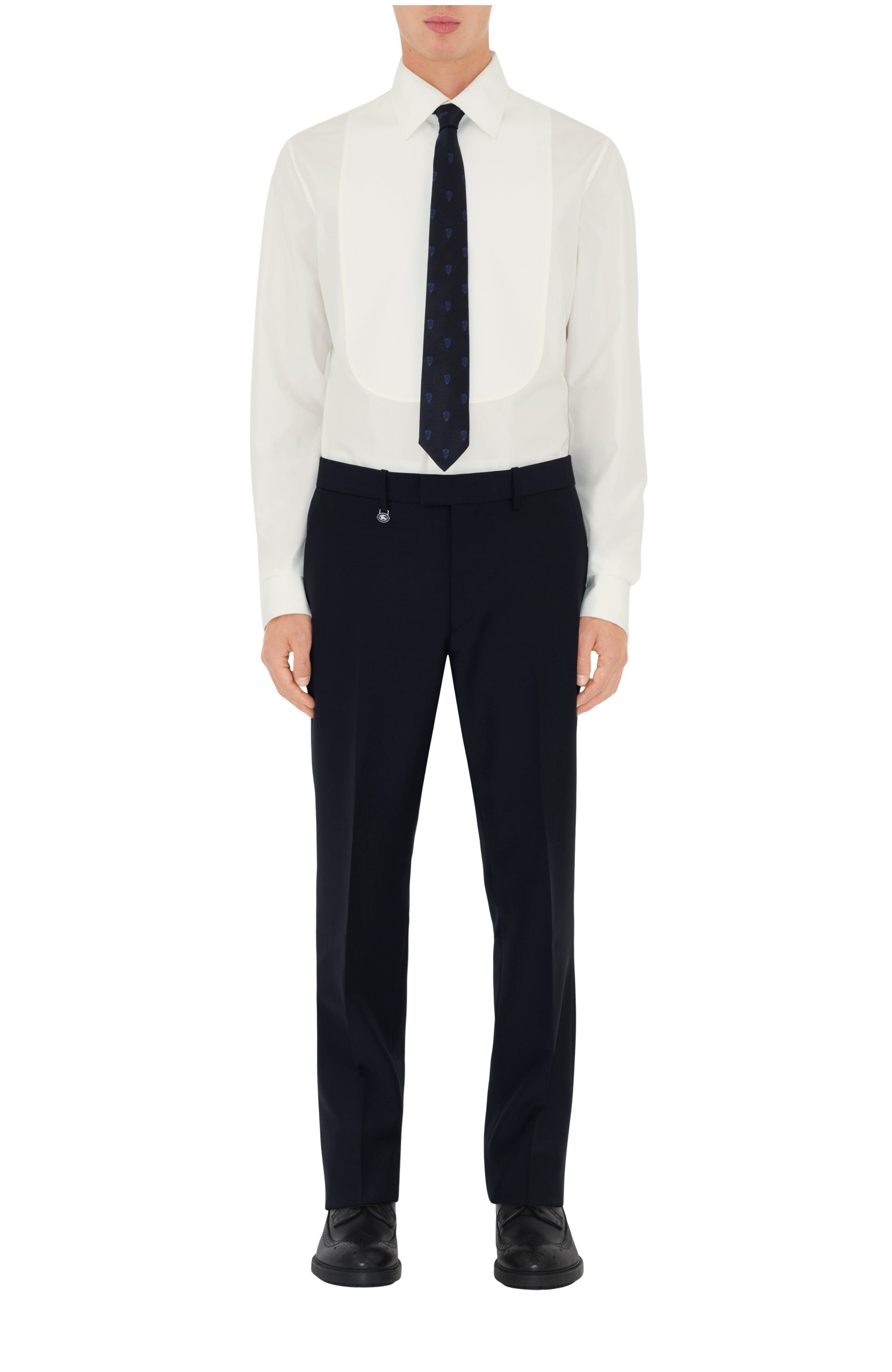 burberry Wool Mohair Tailored Trousers in Navy at Nordstrom - 1