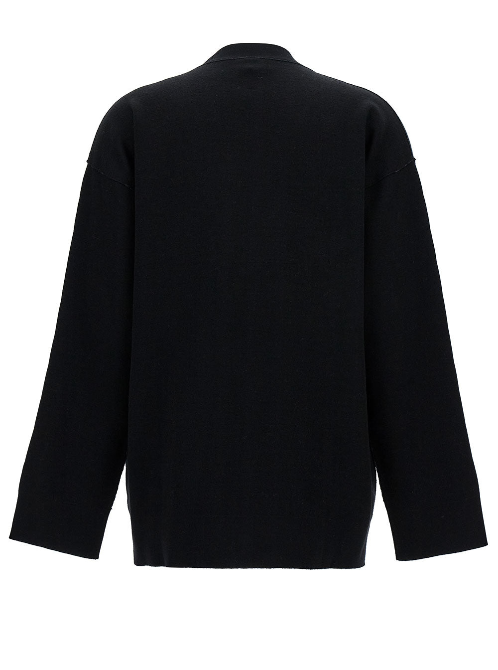 Fendi Women Black Reversible Cardigan With Jacquard Ff Motif In Knit Woman - 2