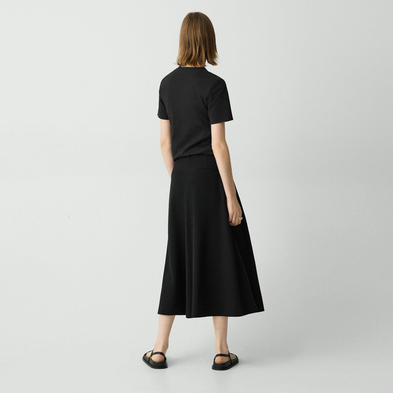 Theory Pleated A-Line Skirt in Admiral Crepe outlook