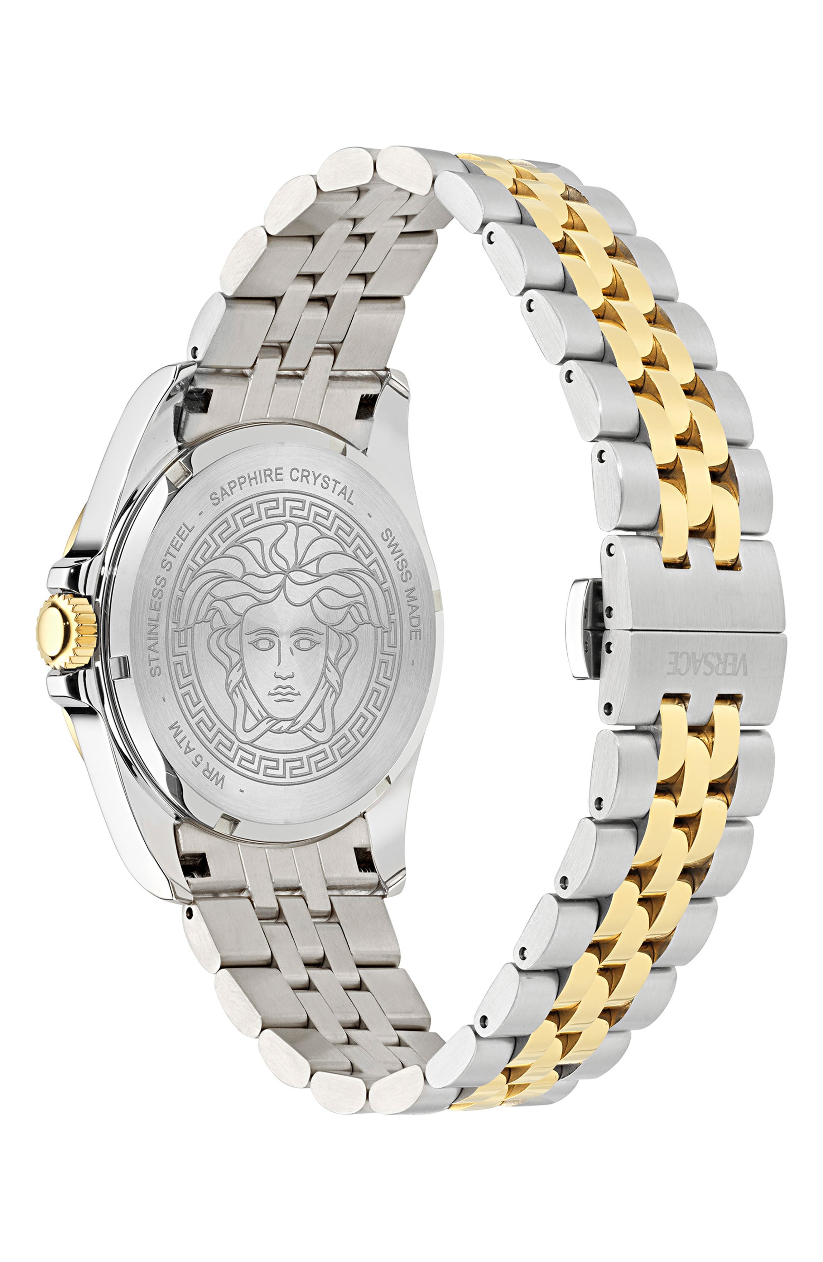 Versace Anteo Bracelet Watch, 41mm in Two Tone at Nordstrom - 3
