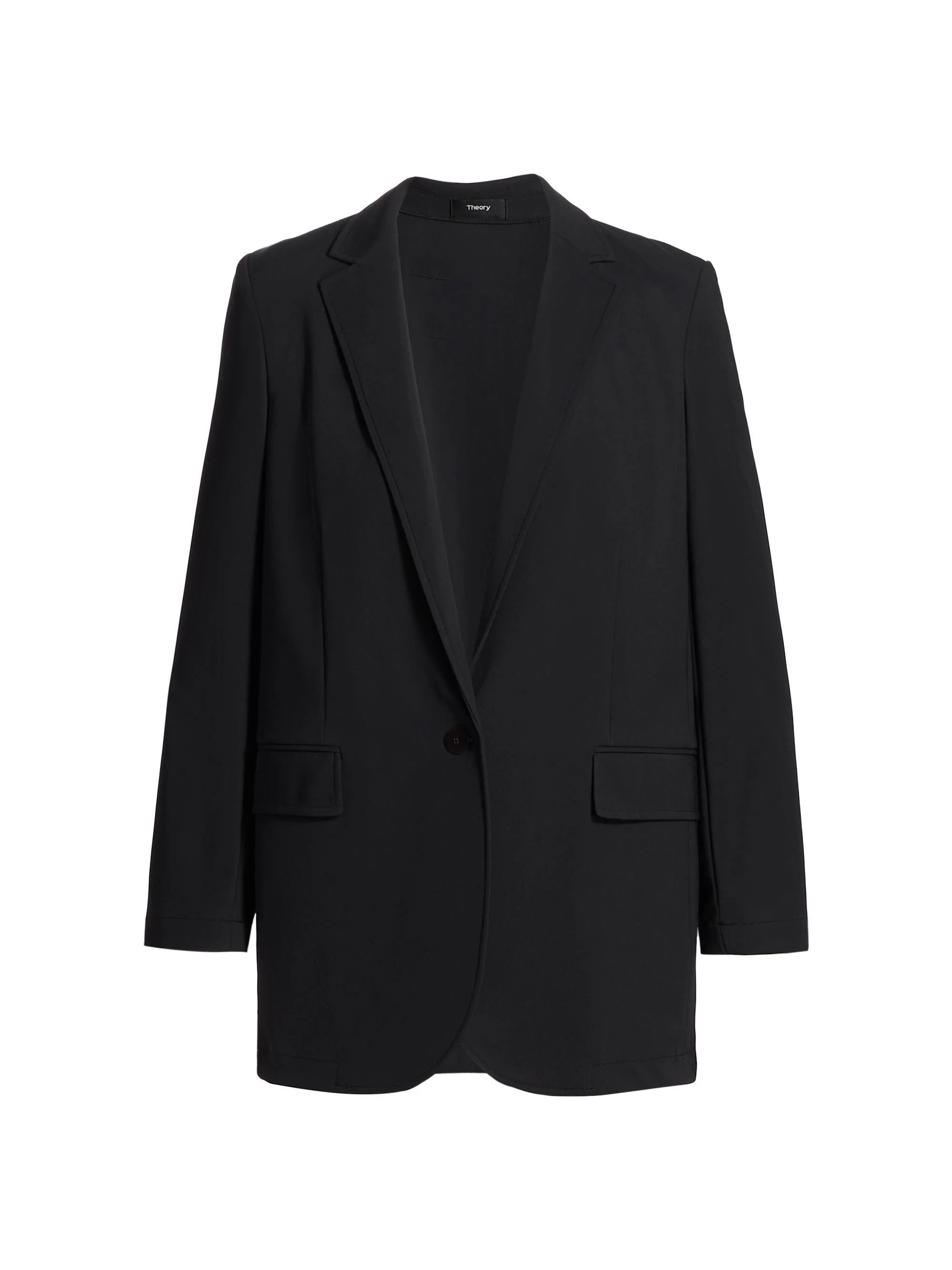 Women's Casual Single-Breasted Blazer - Black - 1