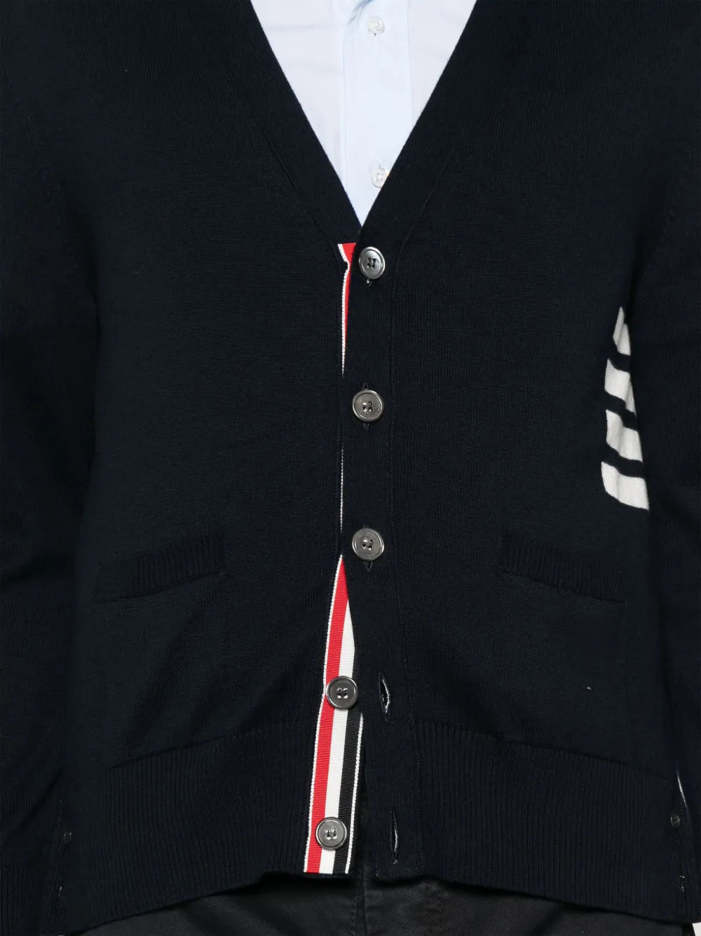 Thom Browne Men V-Neck Cardigan - 5
