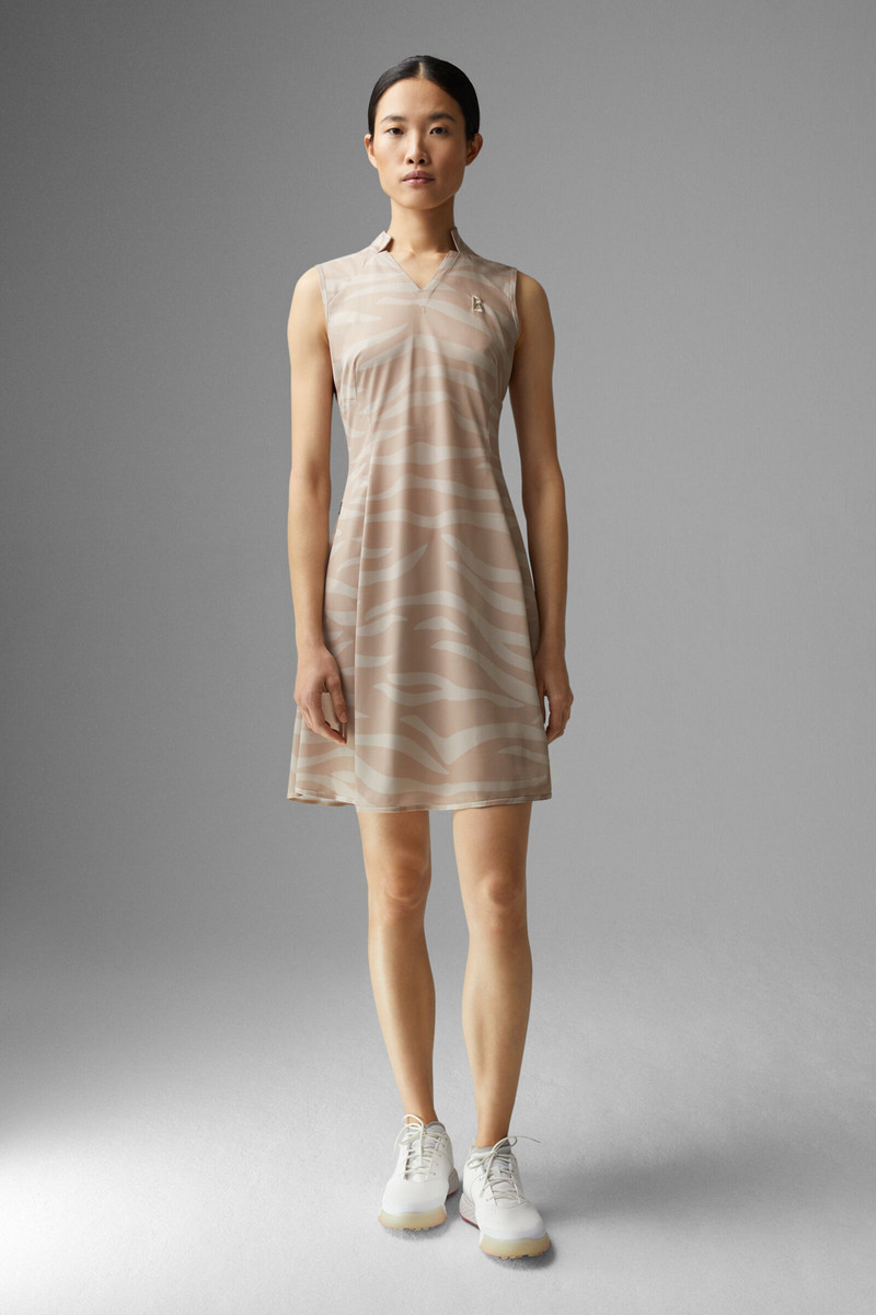 Carlotta Functional polo dress in Beige 2