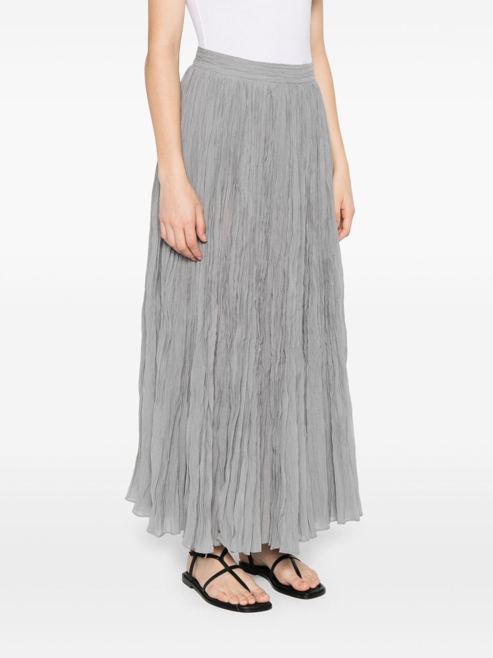 crinkled plissé skirt - 3