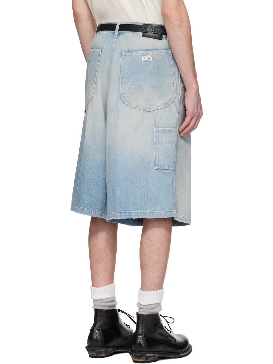 Blue Jesse Carpenter Denim Shorts - 3