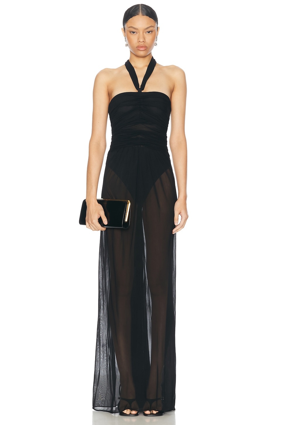 Halterneck Maxi Dress - 1