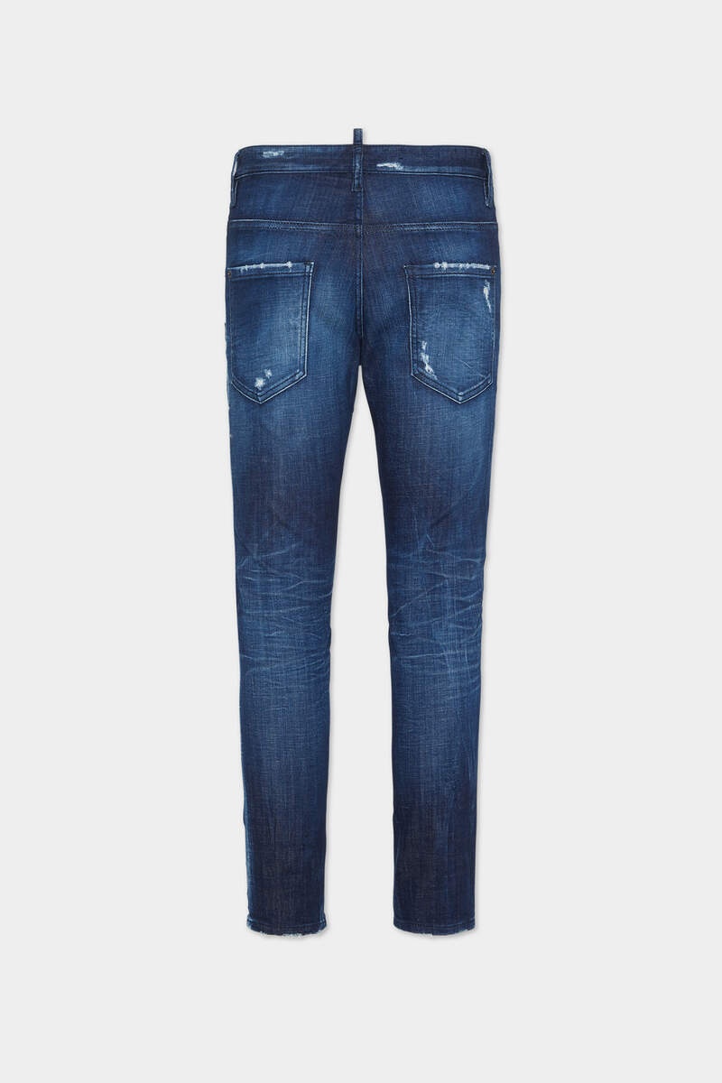 DARK MIDNIGHT BLUE WASH SKATER JEANS - 2