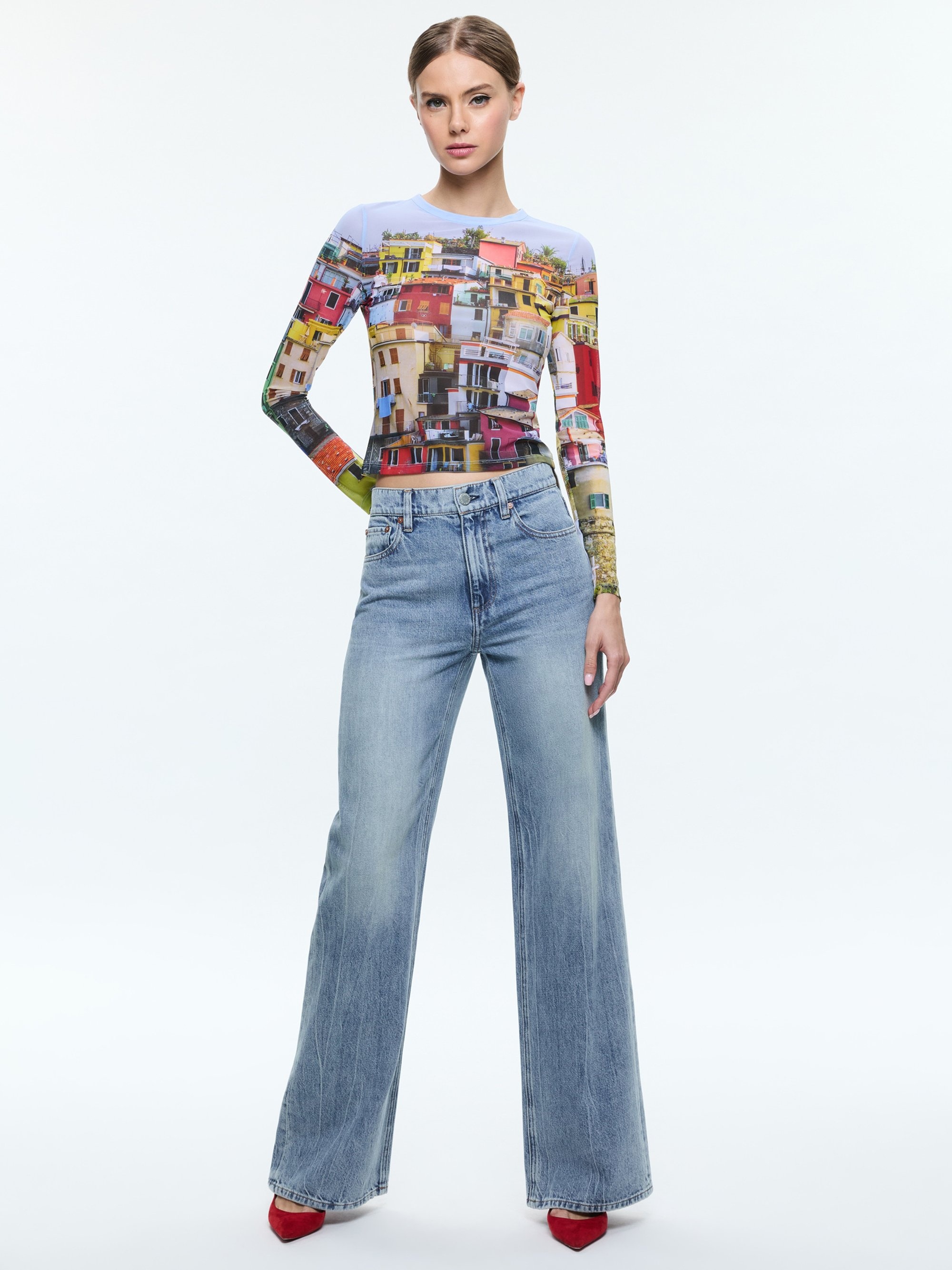 DELAINA MESH LONG SLEEVE CROP TOP - 5