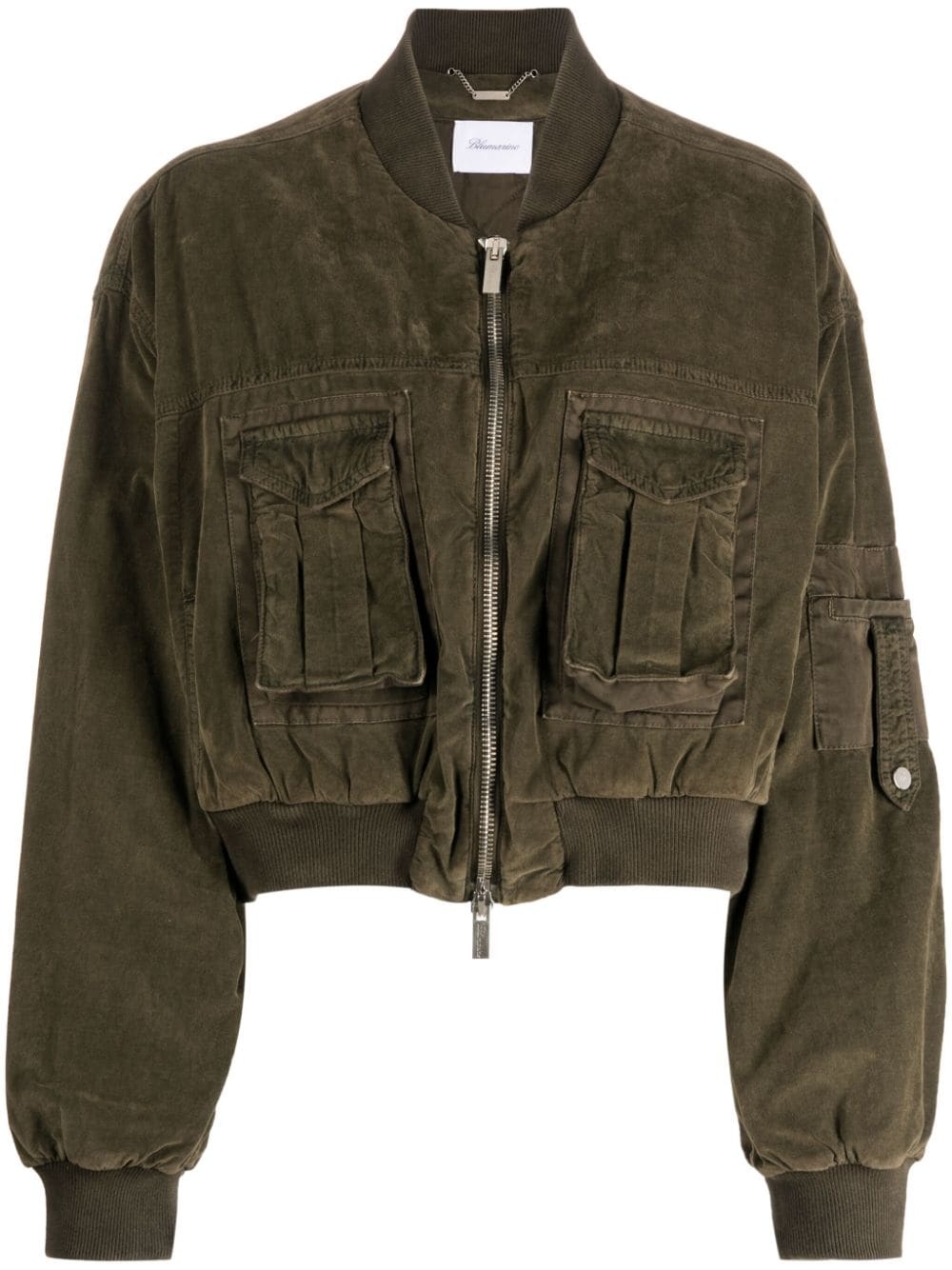 cropped bomber jacket - 1