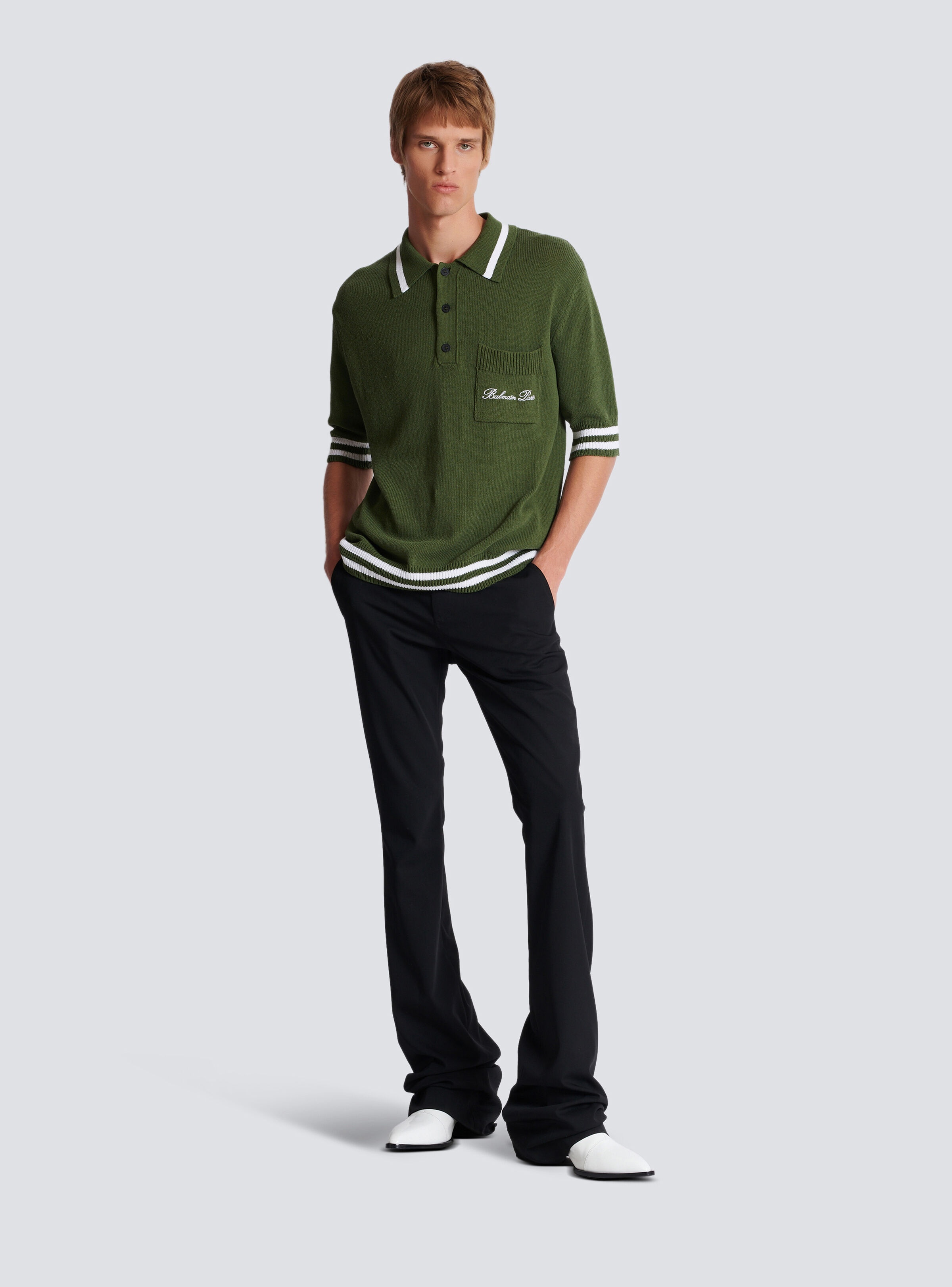 Balmain Signature knit polo shirt - 2